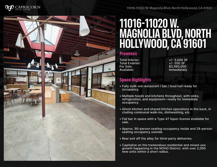 More Photos Of 11016 Magnolia Blvd, North Hollywood Restaurant For Sale