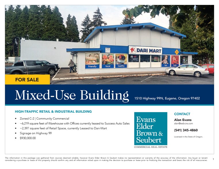 More Photos Of 1510 Or-99 Hwy, Eugene Freestanding For Lease