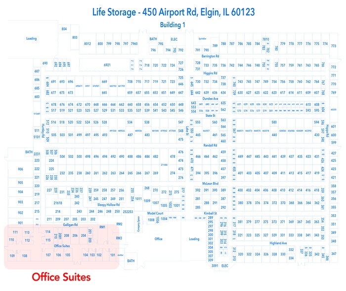 More Photos Of 450 Airport Rd, Elgin Self Storage For Lease