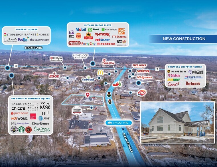 Primary Photo Of 2815 Main St, Glastonbury Freestanding For Sale