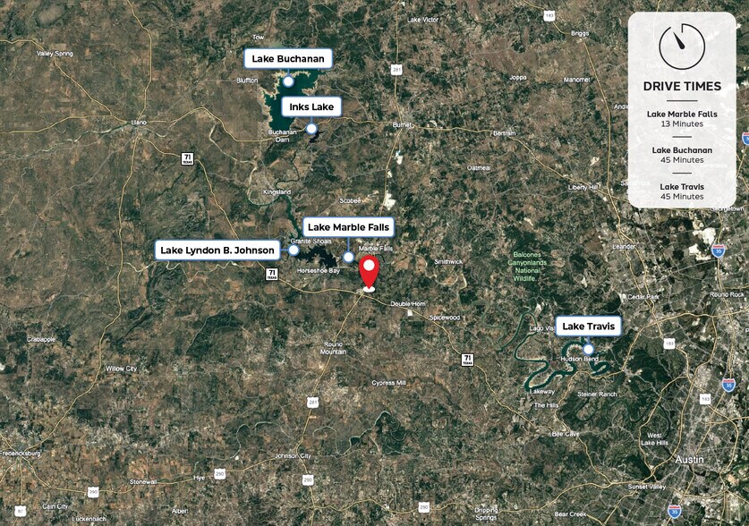 More Photos Of Hwy 71 and 281, Marble Falls Land For Sale