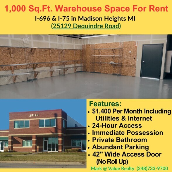 More Photos Of 25129 Dequindre Rd, Madison Heights Warehouse For Lease