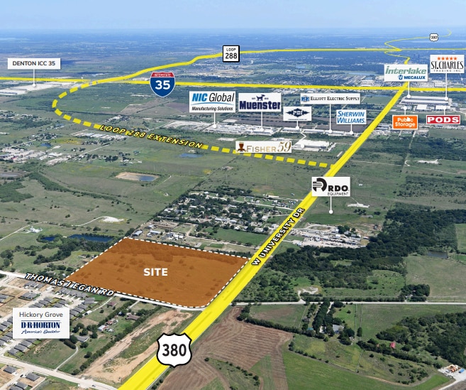 More Photos Of NEC Thomas J Egan Rd & US 380, Denton Land For Sale