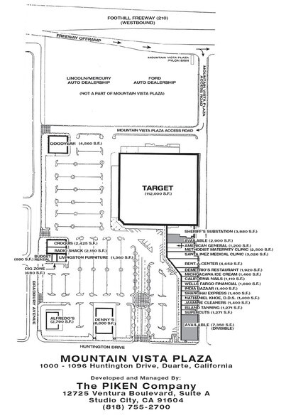 More Photos Of 1000-1096 Huntington Dr, Duarte Unknown For Lease