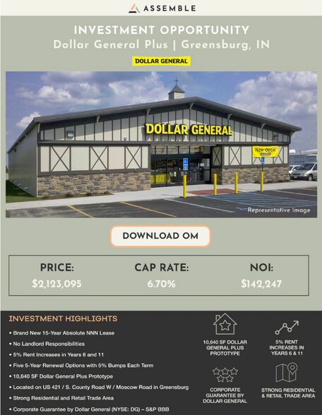 Primary Photo Of 1115 W Westridge Pky, Greensburg Storefront For Sale