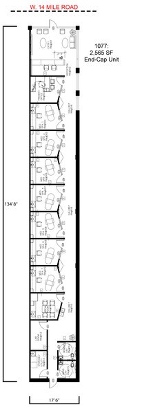 Primary Photo Of 1077-1255 W 14 Mile Rd, Clawson General Retail For Sale