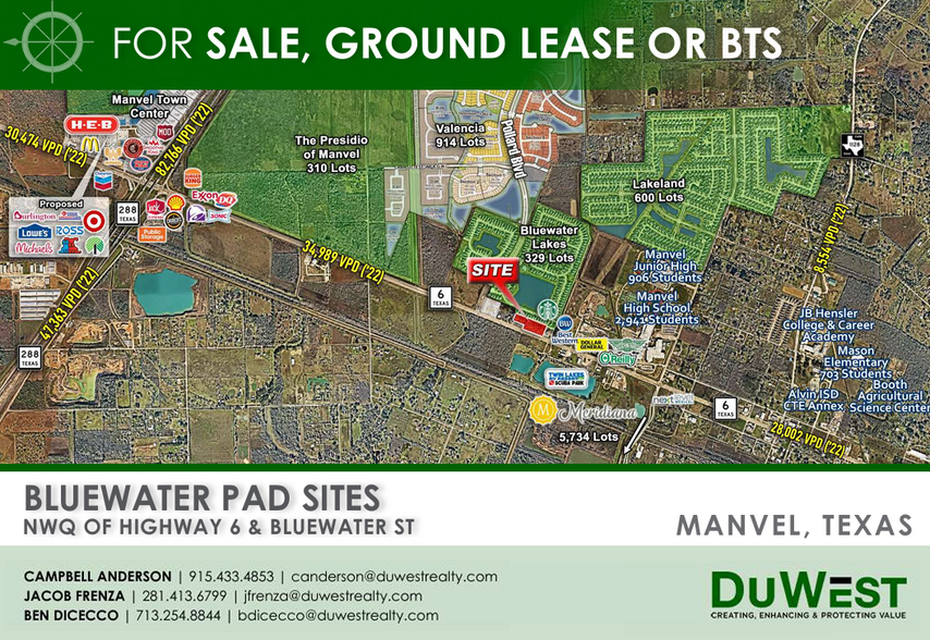 Primary Photo Of NWQ Highway 6 @ Bluewater, Manvel Land For Lease