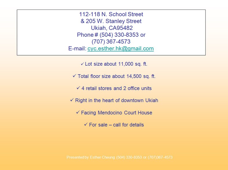 More Photos Of 116 N School St, Ukiah General Retail For Lease