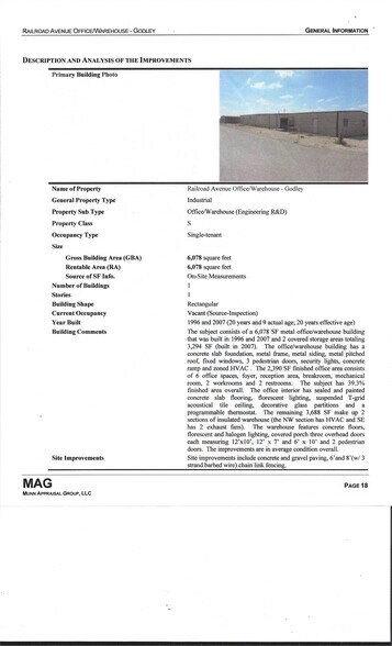 More Photos Of 313 W Railroad Ave, Godley Warehouse For Sale