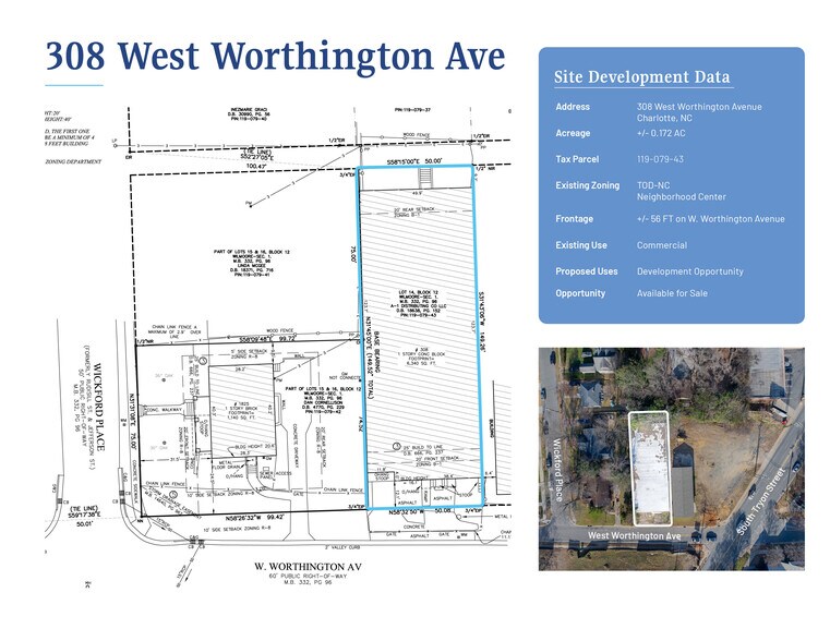 More Photos Of 1830 S Tryon St - 1825 Wickford Pl, Charlotte Land For Sale