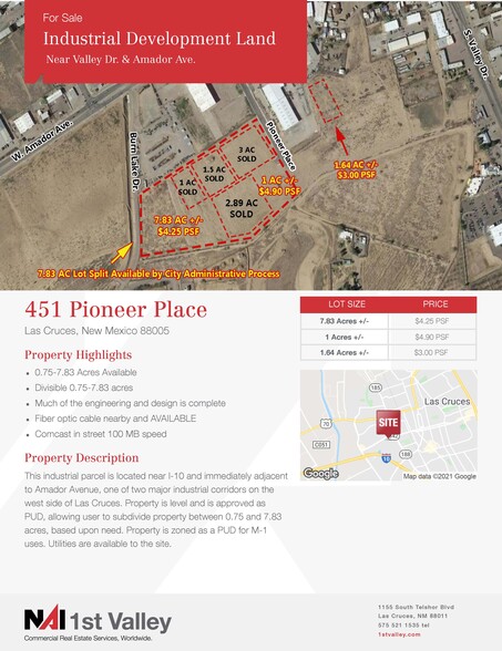 Primary Photo Of 451 Pioneer Pl, Las Cruces Land For Sale