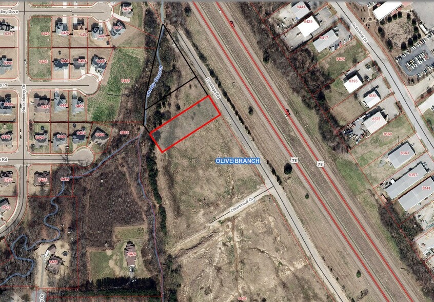 Primary Photo Of Frontage, Olive Branch Land For Sale