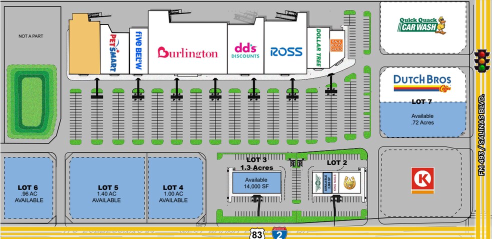 More Photos Of SWQ EXPY 83 & F.M. 493, Donna Land For Lease