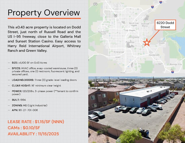 More Photos Of 6220 Dodd St, Las Vegas Industrial For Lease