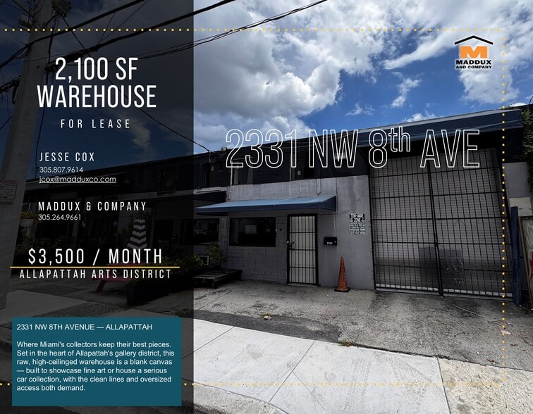 Primary Photo Of 2331-2339 NW 8th Ave, Miami Warehouse For Lease