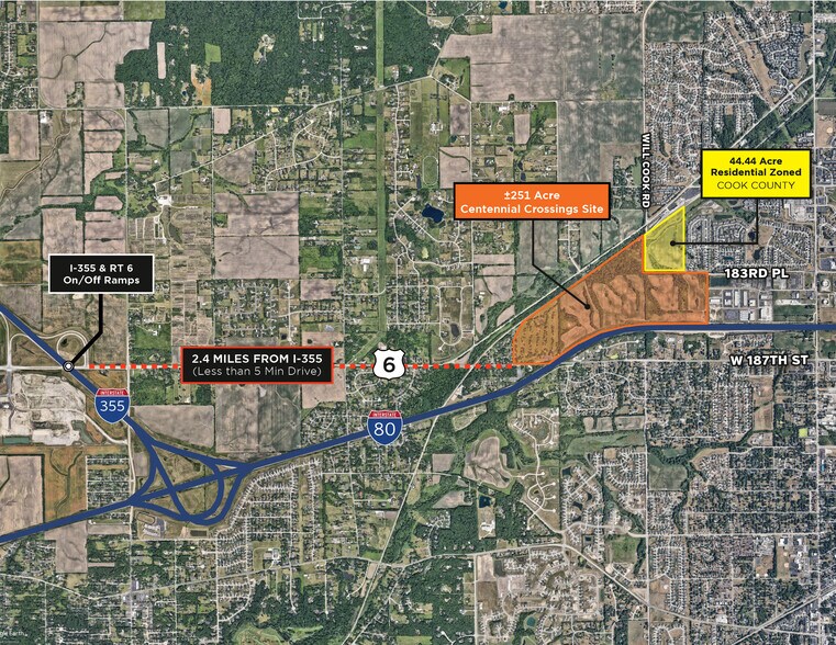 More Photos Of SW Hwy & I-80 WILL/COOK COUNTY LINE, Orland Park Land For Sale