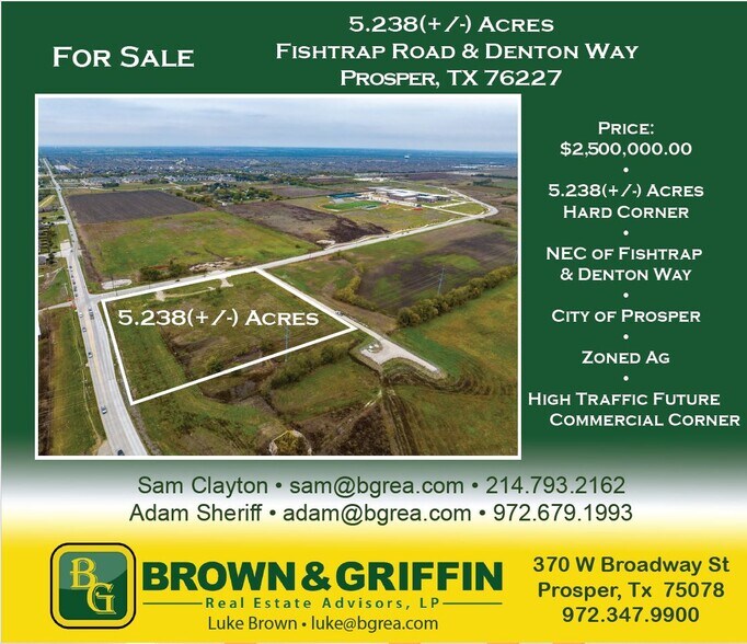 Primary Photo Of 24846 Fishtrap Road, Aubrey Land For Sale