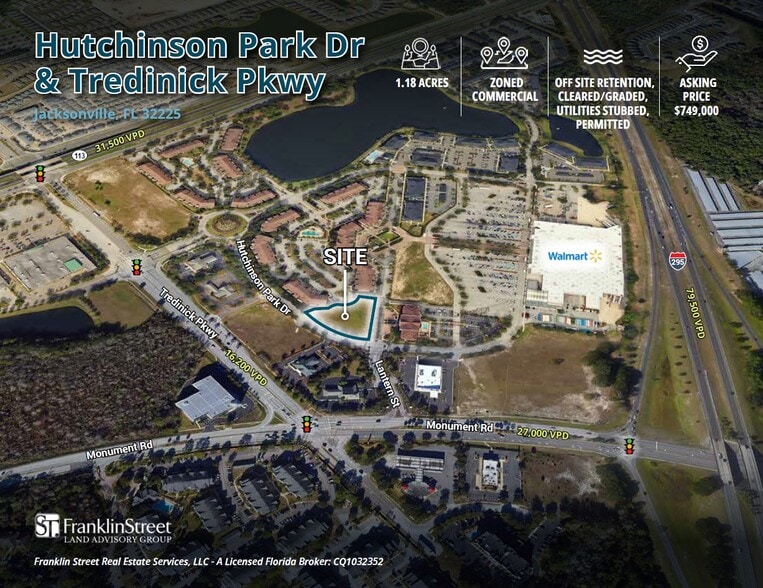 Primary Photo Of Hutchinson Park & Tredinick Pky, Jacksonville Land For Sale