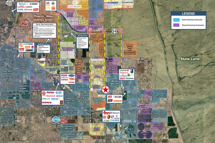 More Photos Of NWC Ocotillo & Meridian, Queen Creek Land For Lease