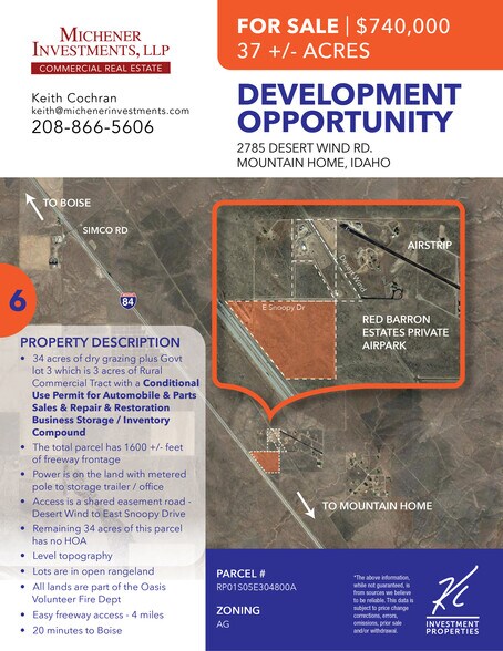 Primary Photo Of 2785 Desert Wind Rd, Mountain Home Land For Sale