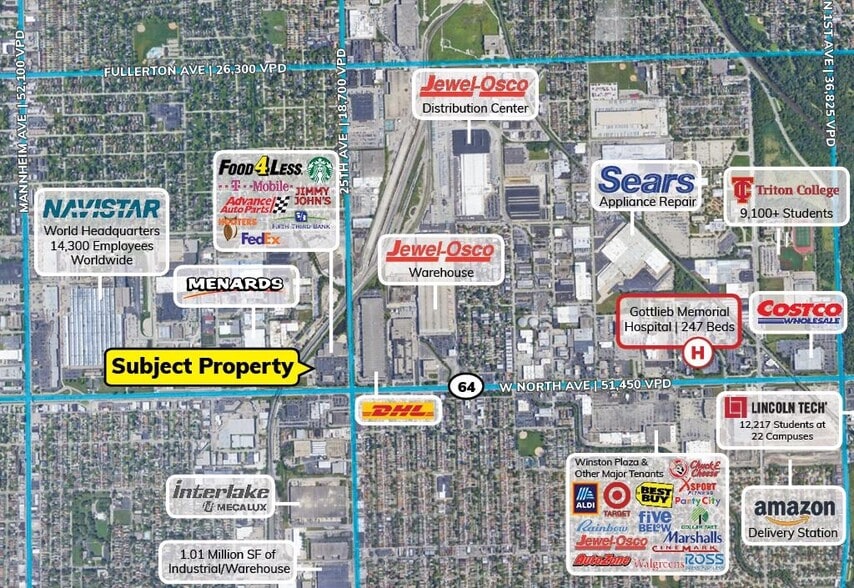 More Photos Of 2519-2541 W North Ave, Melrose Park Freestanding For Lease