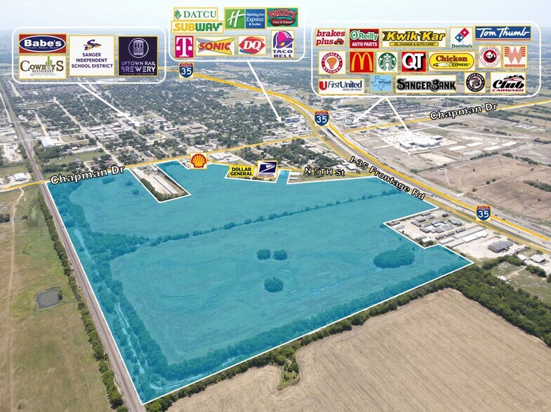 Primary Photo Of NEQ I-35 & FM455, Sanger Land For Sale