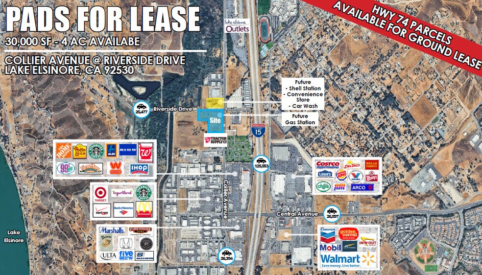 Primary Photo Of Collier Ave And Riverside Dr, Lake Elsinore Land For Lease