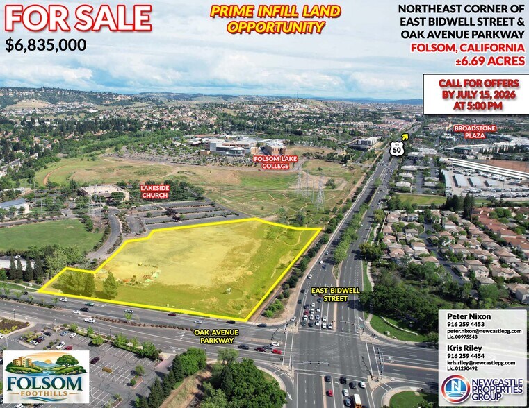 Primary Photo Of NEC East Bidwell Street & Oak Avenue Parkway, Folsom Land For Sale