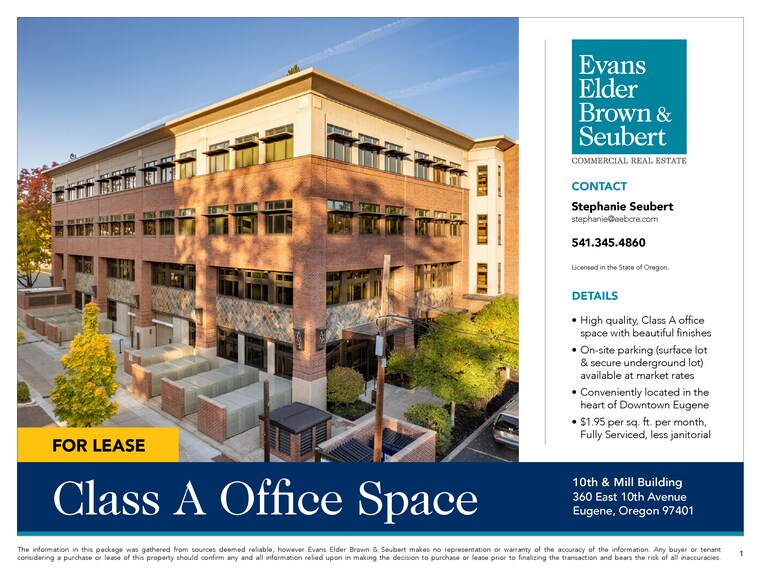 More Photos Of 360 E 10th Ave, Eugene Office For Lease