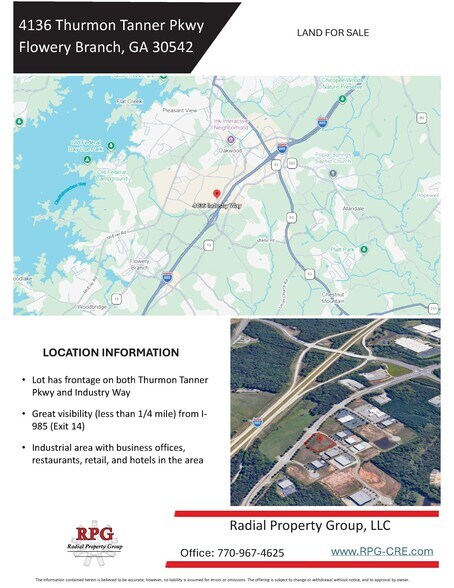 More Photos Of 4136 Industry way, Flowery Branch Land For Sale