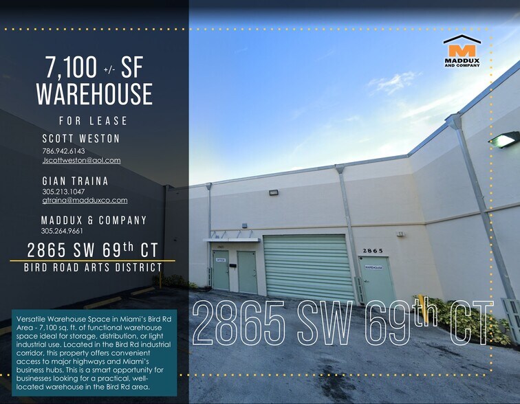 Primary Photo Of 2961-2865 SW 69th Ct, Miami Warehouse For Lease
