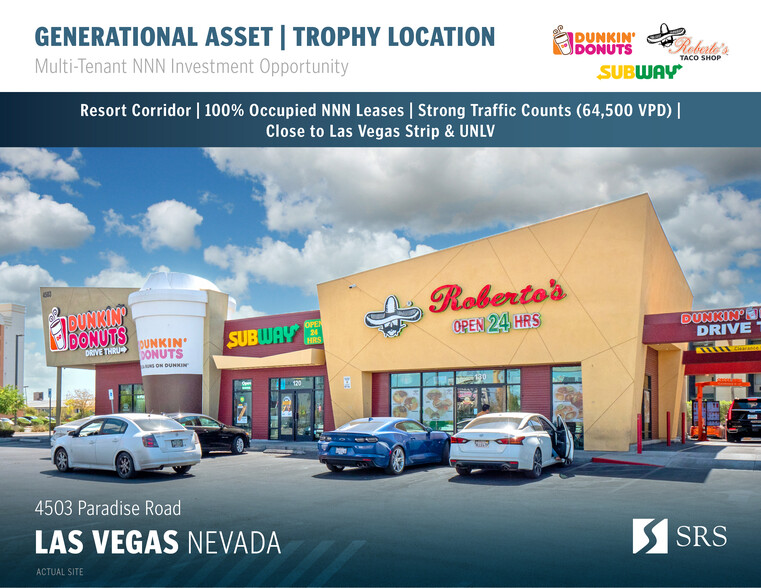 Primary Photo Of 4503 Paradise Rd, Las Vegas Storefront For Sale