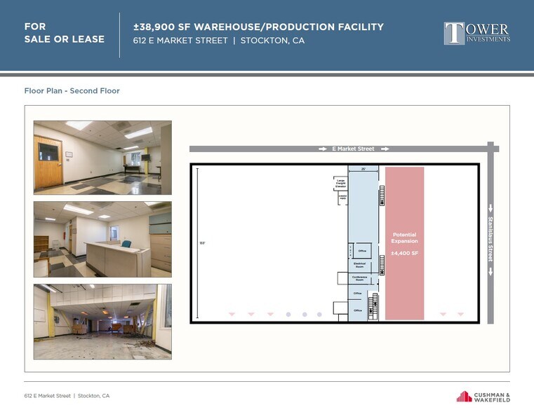More Photos Of 612 E Market St, Stockton Warehouse For Lease