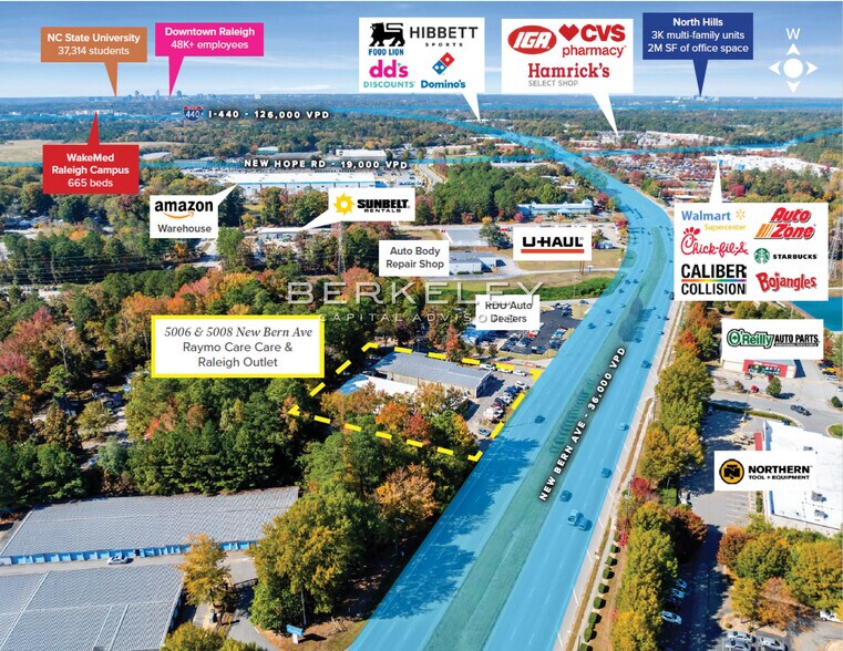 More Photos Of 5006 & 5008 New Bern Ave, Raleigh Showroom For Sale