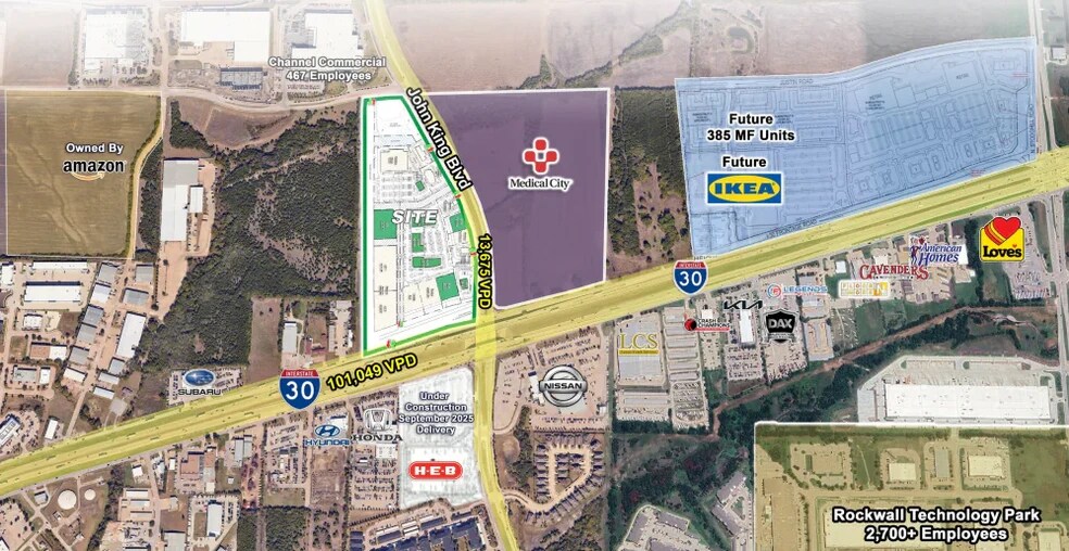 Primary Photo Of NEC I-30 And John King, Rockwall Land For Sale