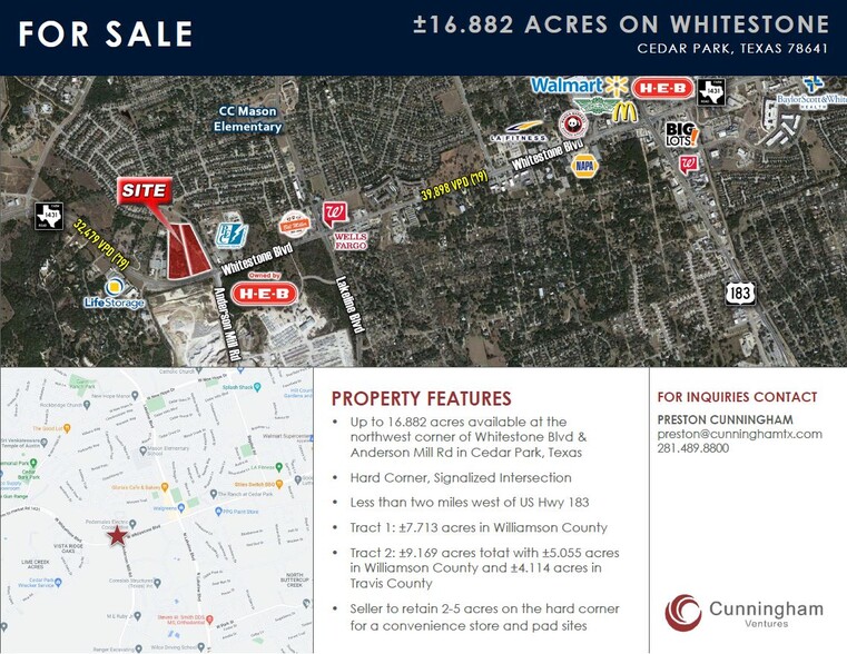 Primary Photo Of W Whitestone, Cedar Park Land For Sale