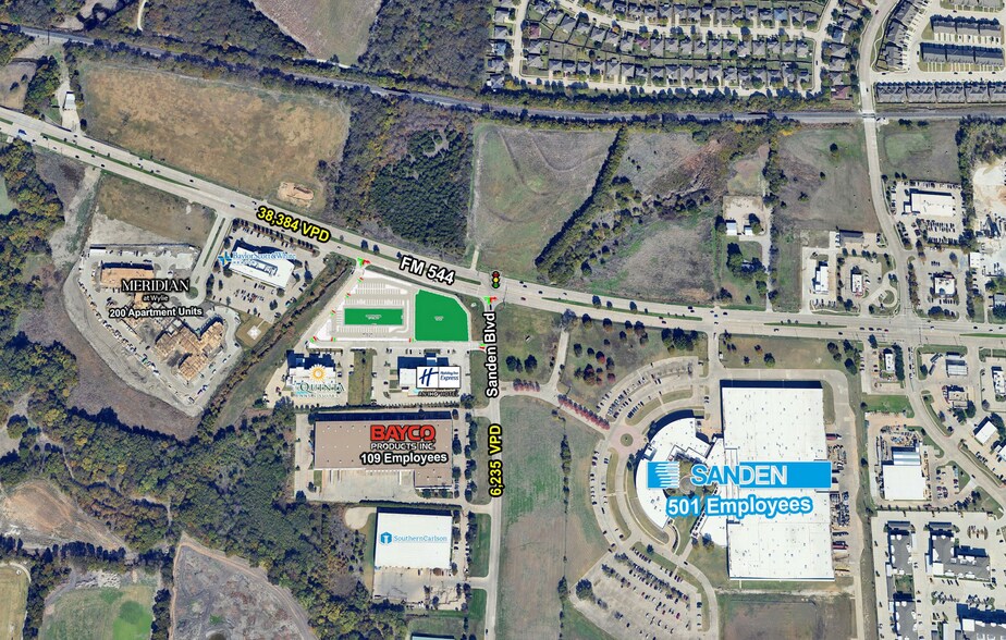 More Photos Of 544 E SWQ of FM 544 and Sanden Blvd., Wylie Land For Lease