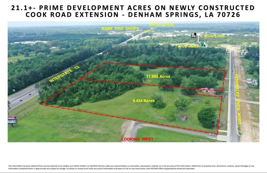 Primary Photo Of 8924 Cook Rd, Denham Springs Land For Sale