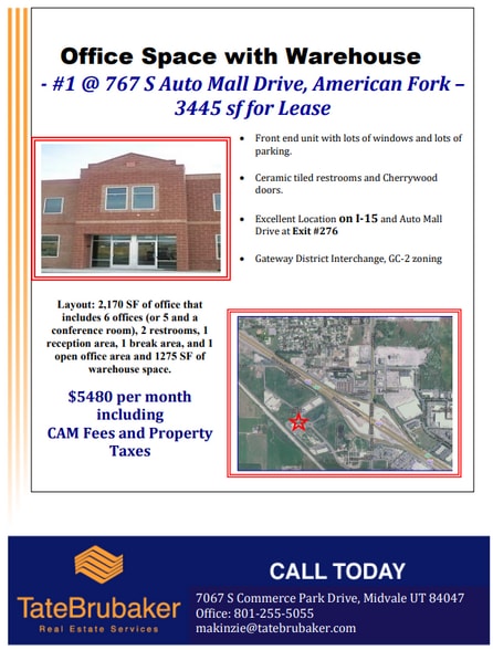 More Photos Of 767 S Auto Mall Dr, American Fork Warehouse For Lease