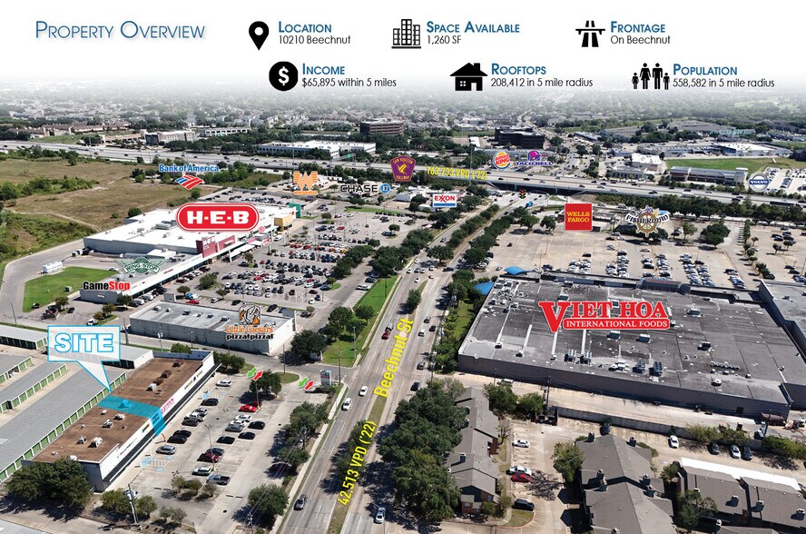 More Photos Of 10200-10218 Beechnut St, Houston Storefront For Lease