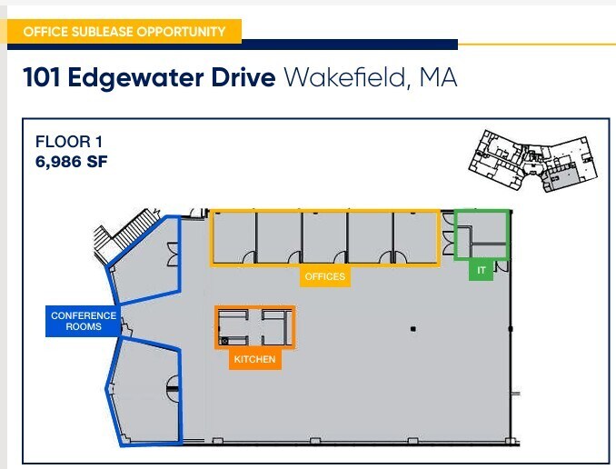 More Photos Of 101 Edgewater Dr, Wakefield Office For Lease