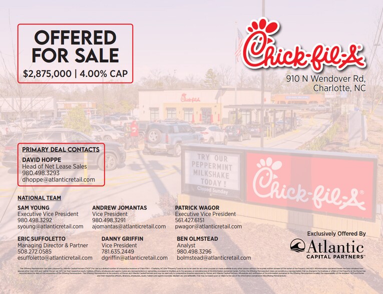 More Photos Of 957 N Wendover Rd, Charlotte Fast Food For Sale