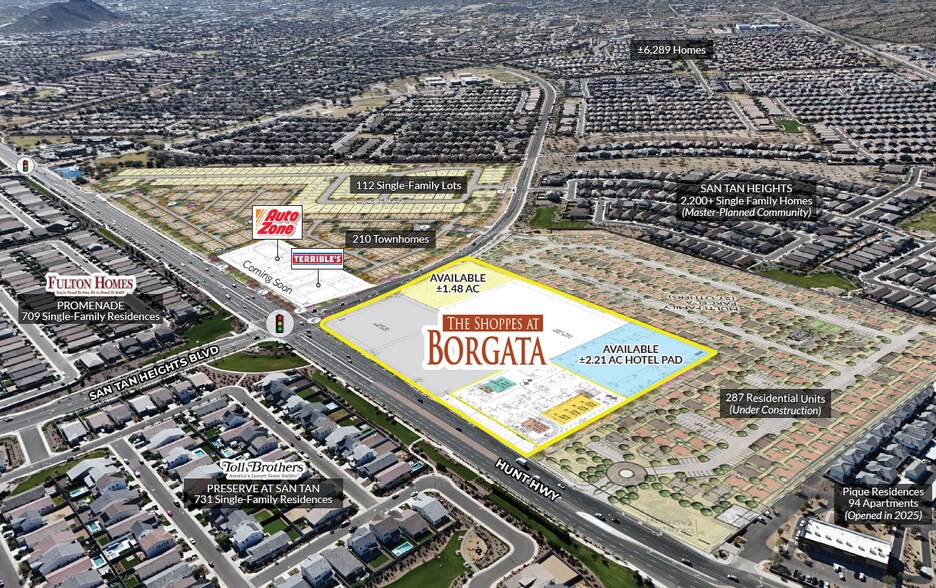 Primary Photo Of SWC Hunt Hwy & Spring Valley, Queen Creek Storefront For Lease