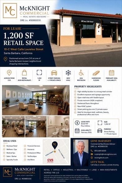 More Photos Of 10 C Calle Laureles St, Santa Barbara Storefront Retail Office For Lease