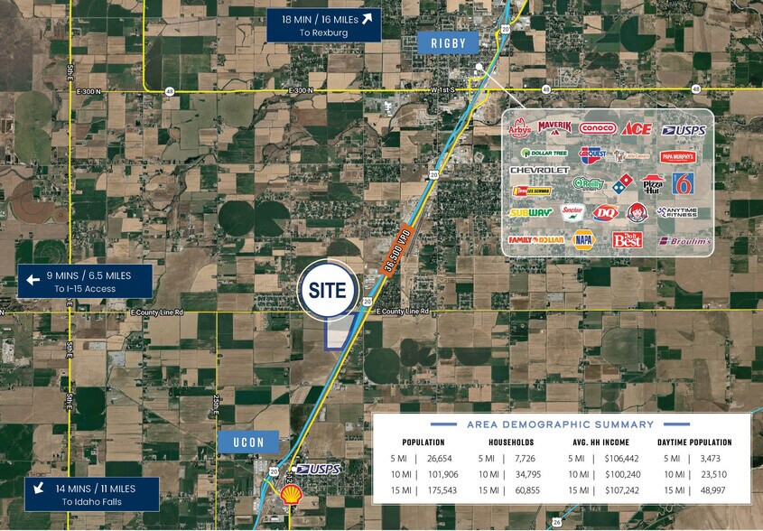 More Photos Of SWC US Highway 20 & County Line Road, Rigby Storefront For Lease