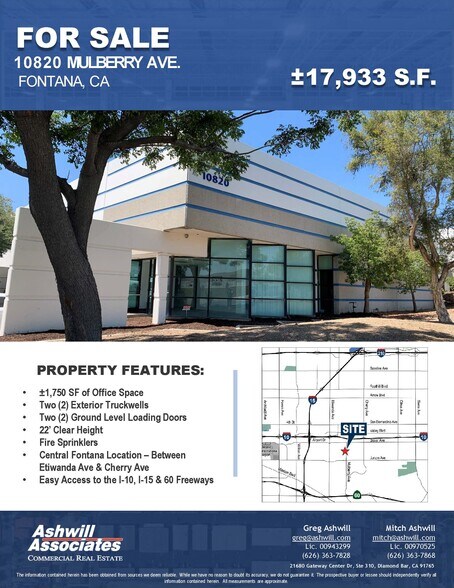 Primary Photo Of 10820 Mulberry Ave, Fontana Warehouse For Sale