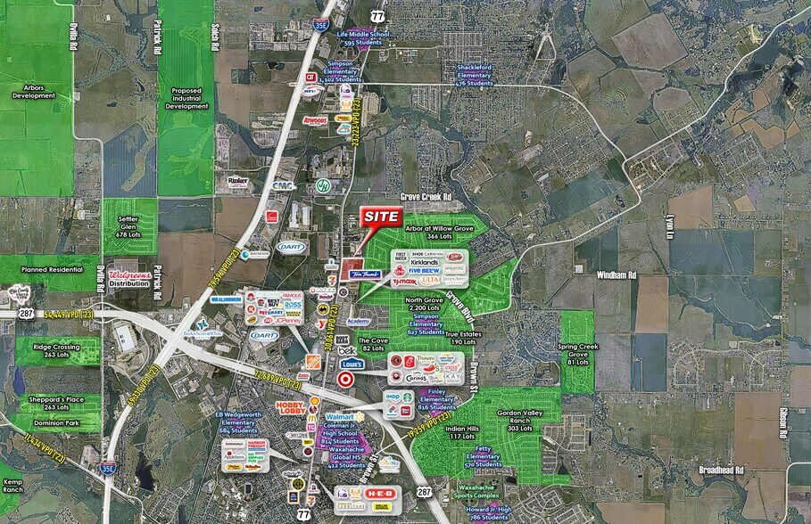 More Photos Of NEC Hwy 77 & N Grove Blvd, Waxahachie General Retail For Lease