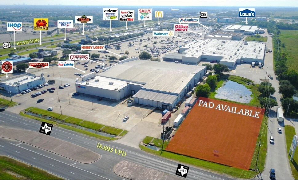 Primary Photo Of SWC US 287 & FM 365, Port Arthur Storefront For Lease