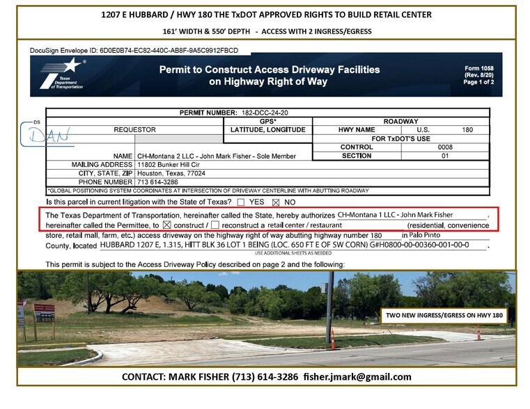 More Photos Of 1207 E Hubbard St, Mineral Wells Land For Sale