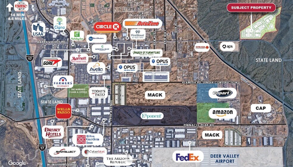 More Photos Of NEC Central Ave & Happy Valley Rd, Phoenix Land For Sale